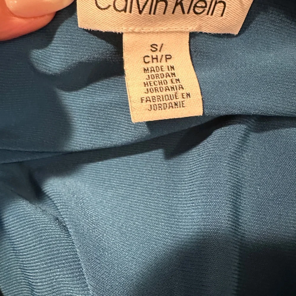 Calvin Klein Blue Flutter Sleeve - Picture 4 of 4
